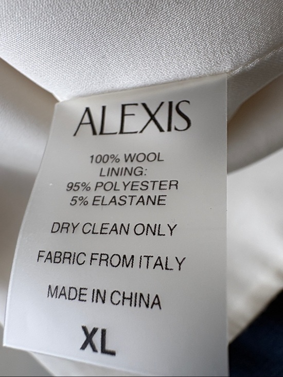 Alexis Cream Mini Shift Dress with Gold Buttons XL - Picture 4 of 4